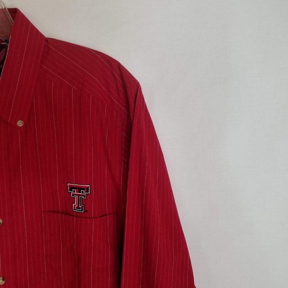 NEW Texas Tech Red Raiders Antigua Button Front Long Sleeve Shirt Mens Small - Picture 4 of 6